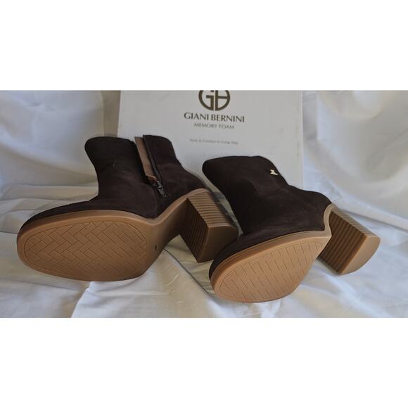 Giani Bernini Women's Olaa Memory Foam Block Heel Dress Booties - Cocoa - Picture 5 of 6